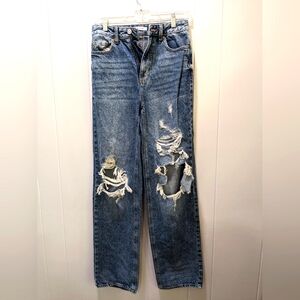PacSun misses 90s boyfriend jeans. Distressed. Size 25. Blue